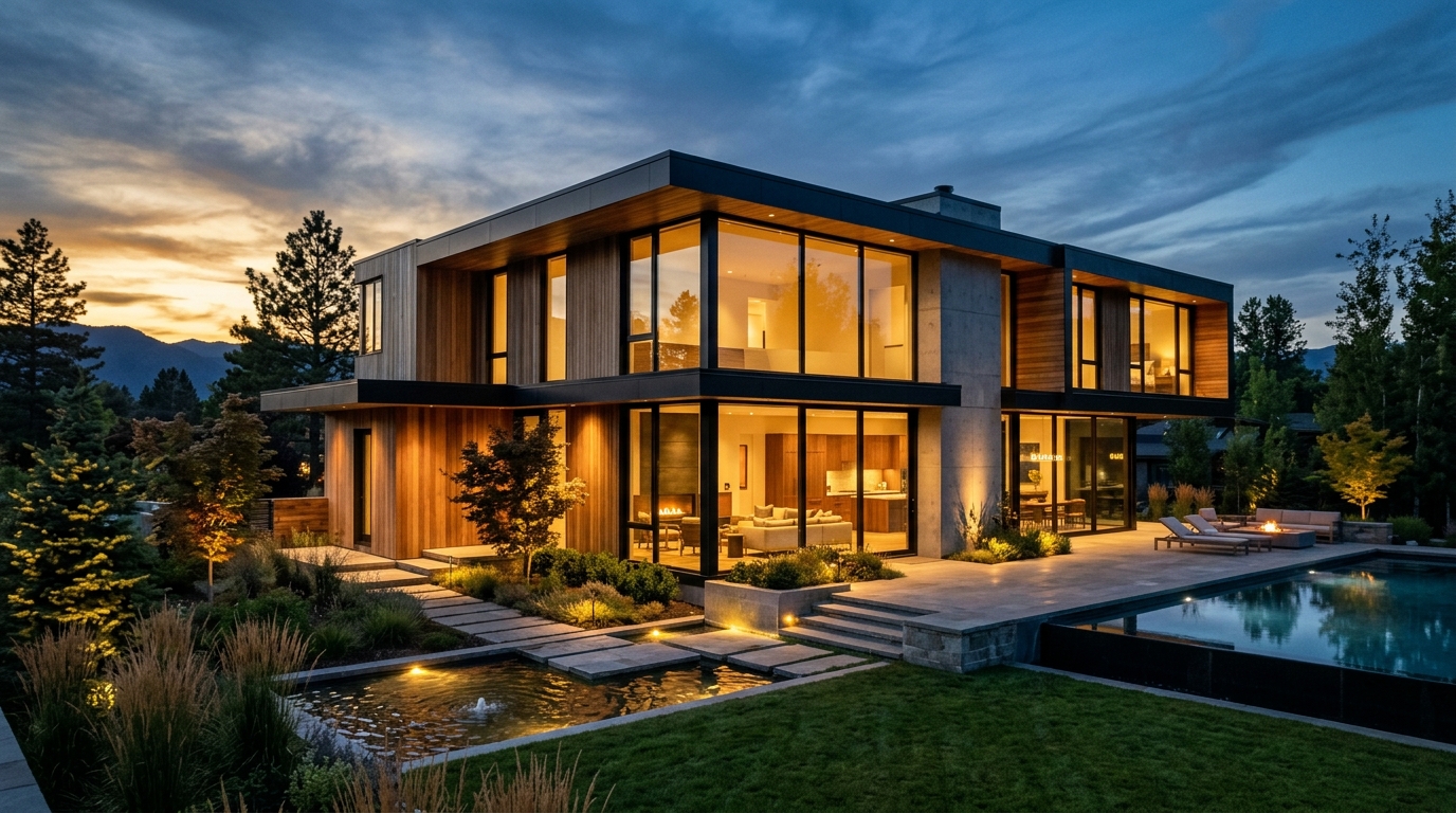 Modern luxury architectural home financed with non-QM loan